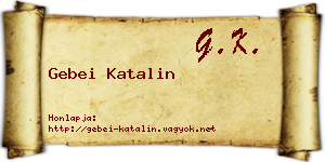 Gebei Katalin névjegykártya
